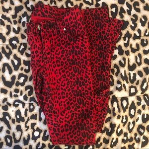 Red cheetah Tripp skinny jeans!